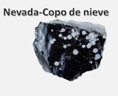 Obsidiana copo de nieve