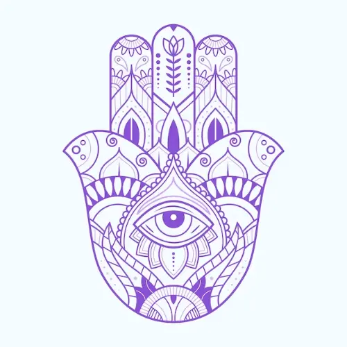 Hamsa fátima amuleto